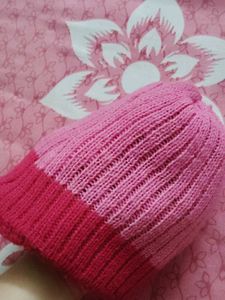 146.Handmade Floral Knit Beanie