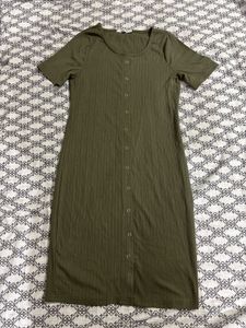 Olive Green Dress- Bossini Brand
