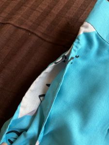 Cute Blue Heart Print Pajama Set
