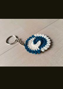 Handmade Crochet Swirl Keychain