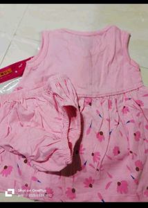 Cute Pink Baby Dress with Bloomer