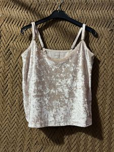 Velvet Cami Top - Light Pink