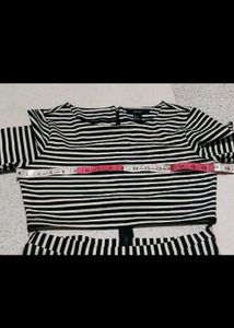 Striped Crop Top and Skirt Set