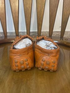 Gucci Ostrich Leather Tassel Loafers