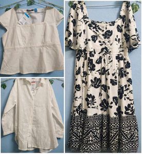 Combo of 3 dresses Women's White tops & dress