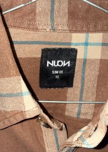 Brown Plaid Slim Fit Casual Shirt