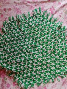 Handmade Crochet Floral Table Runner/Doily