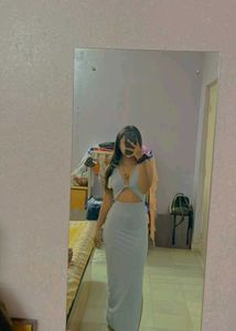 Urbanic Blue Cutout Maxi Dress
