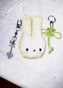 Cute Bunny Charm Keychain