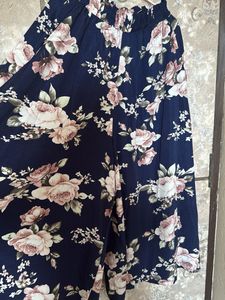 Navy Floral plazo