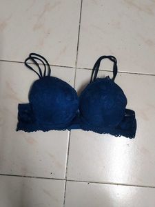Sexy Navy Lace Push-Up Bra