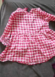 Women pink cotton top