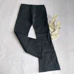 Black Flared pants  with Raw Hem🎀