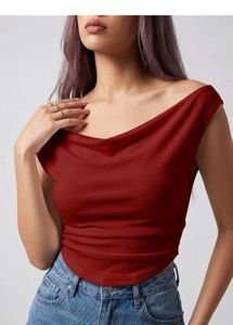 Chic Off-Shoulder Ruched Crop Top