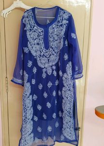 Blue Chikankari Kurta with Inner