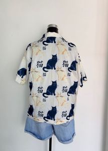 Cute Cat Print Shirt