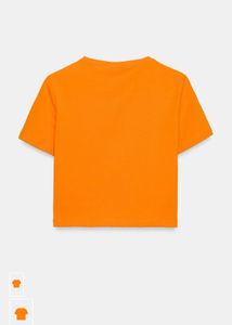 zara Bright Orange Cropped T-Shirt
