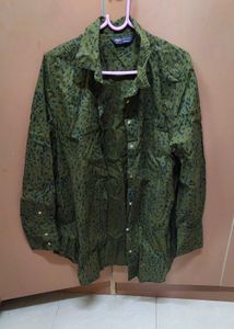 Olive green M&amp;S cotton shirt