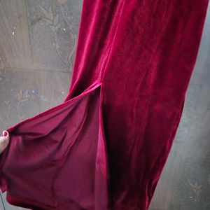 Elegant Velvet Strapless Gown