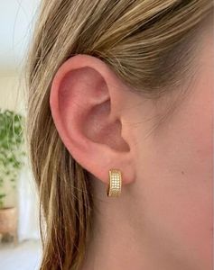 Elegant Sparkling CZ Hoop Earrings