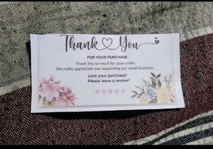 Floral Thank You Cards 50 pcs