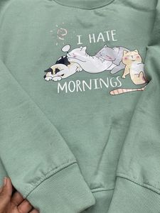 Cute Cat "I Hate Mornings" Sweatshirt