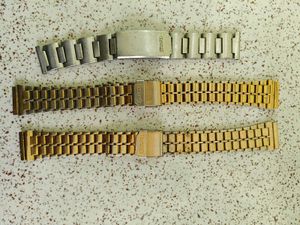 Vintage hmt Watch Bands 18mm - 2 Gold, 1 Silver