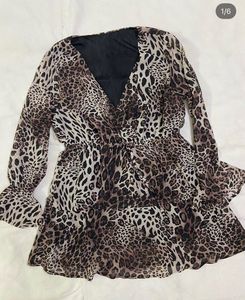 Leopard Print Mini Dress
