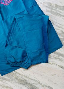 Elegant Teal Kurta Set with Embroidery