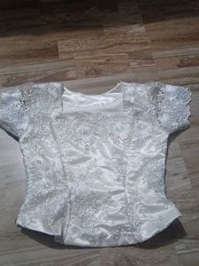 Elegant White Embroidered Blouse