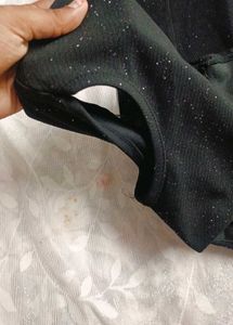 Sparkly Black One-Shoulder  Dress