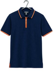 H&M Men's Navy Blue and Lacoste Tshirt Combo