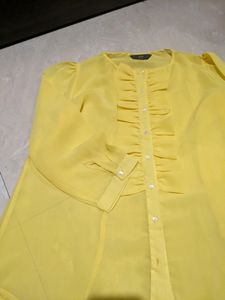 Beautiful yellow Georgette Shirt