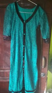 Beutiful Peacock Green Kurta/Kurti