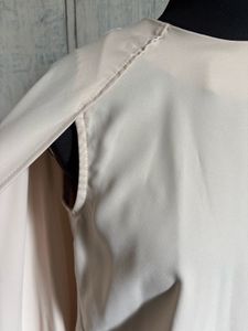Elegant Beige Cape Sleeve Top