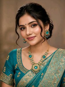 Exquisite Teal Stone Necklace & Earring Set