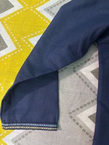 Elegant Navy Blue Embroidered Kurta