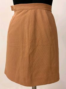 peach high waisted mini skirt