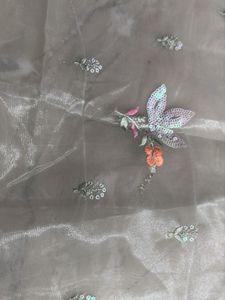 Embroidered Organza blouse fabric