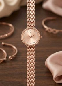 beautiful Rose Gold Fashion women Watch with Cryst
