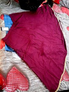 Elegant Maroon Embroidered skirt