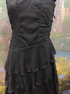 Black Tiered Gothic Sleeveless dress