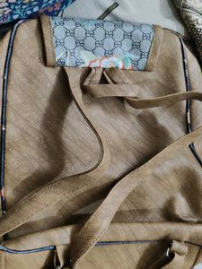 Brown Backpack with 3 chains ⛓️ space