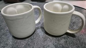Unique Face Ceramic Mugs - Set of 2