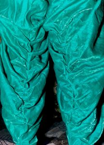 Green pathani salwar jyada ghoom wali silk shining