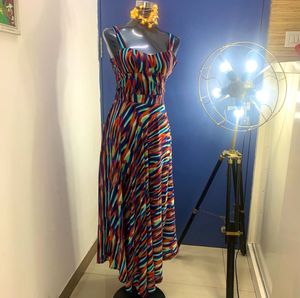 Vibrant Striped Bodycon Dress