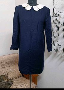 Chic Navy Peter Pan Collar Dress