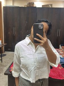 Classic White Cropped Shirt
