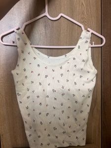 Cute Floral Print Tank Top