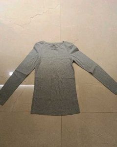 Grey Long Sleeve Top